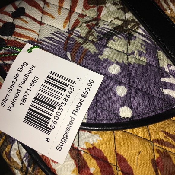 Vera Bradley Slim Saddle in Painted Feathers - Picture 7 of 7